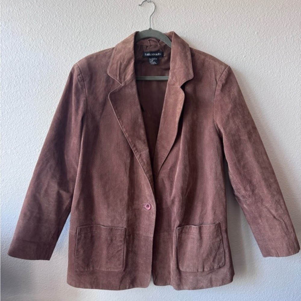 Vintage Savannah Brown Leather Jacket Size W18 Plus